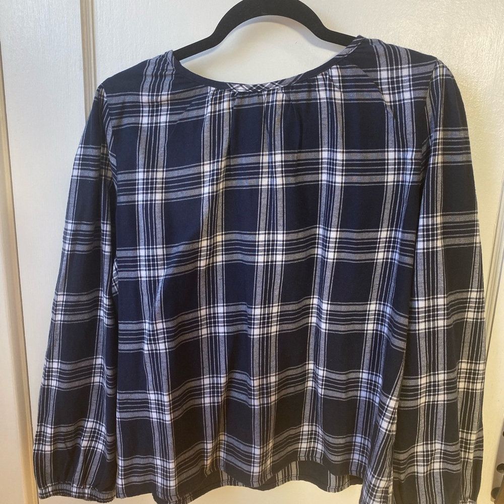 Ricki’s Navy and White Light Flannel Blouse - Picture 2 of 6